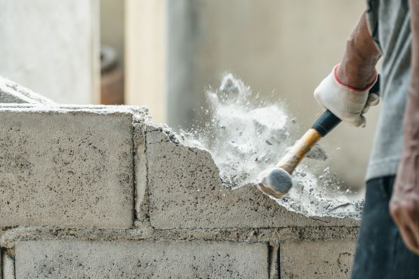 Block Wall Demolition in Sandpoint